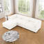 Canapé en chenille avec repose-pieds en tissu-83657640-83659861-83659860