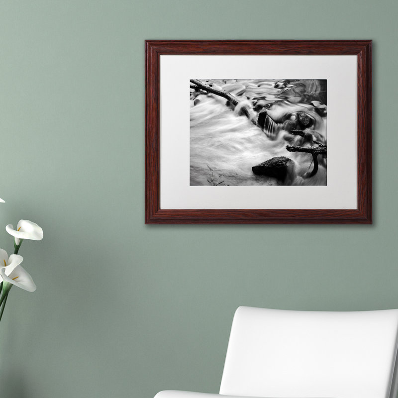 'Black River' by Joden Framed Photographic Print, 11" H x 14" W x 0.5" D, Black, Black Framed Canvas