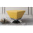 Diamond 20" Modern Vegan Leather Upholstered Metal Swivel Ottoman in Blue-672382671