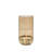 8" Detachable Glass Hurricane & Gold Ceramic Candle Holder for Pillar Candles-926772962
