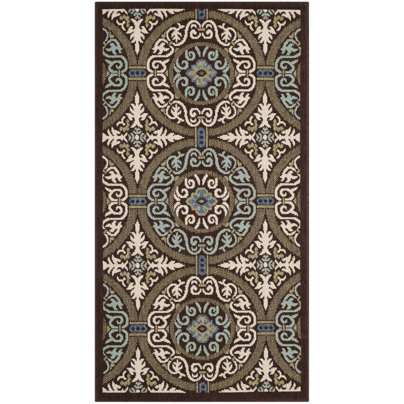 Tapis d'intérieur / extérieur à motif géométrique Coucou Performance, Rectangle 2 pi 7 po x 5 pi