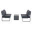 SUNJOY Outdoor Garden Corner Lounge Set DUBAI 3-Piece Patio Furniture Set With Cushions