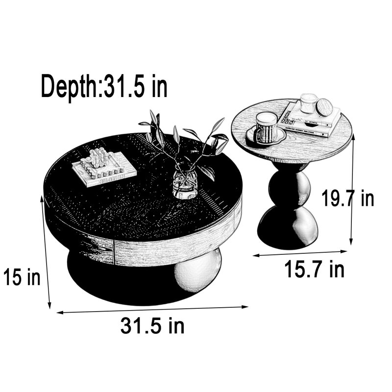 Chapin, 15" H x 31.5" L x 31.5" W