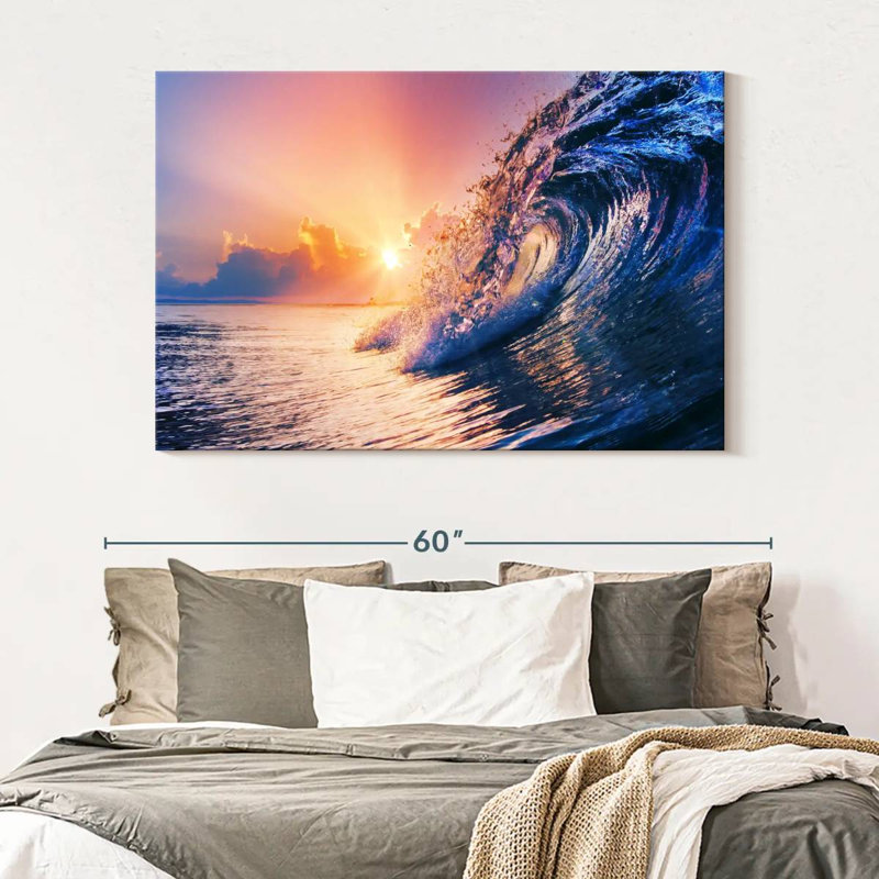 Gillard Sundown Ocean Wave, 34" H x 51" W
