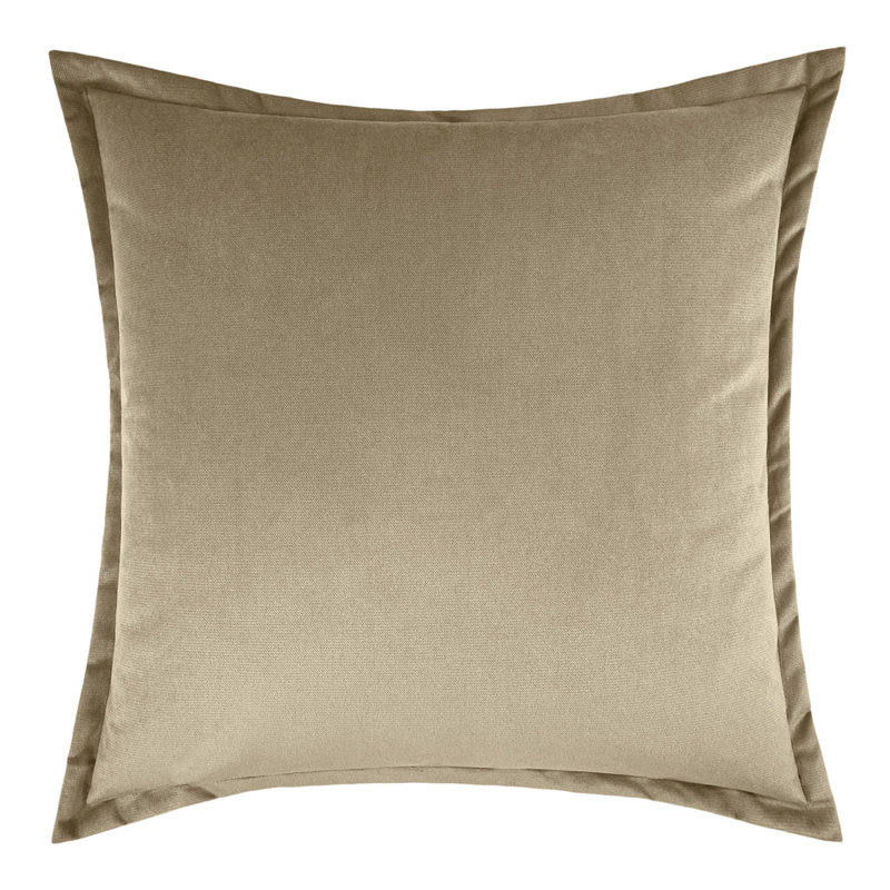 Belvedere Flange Pillow Cover & Insert, Driftwood, Square 20"