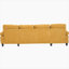 Canapé modulaire en U en chenille de 103,5 po avec double méridienne, poches de rangement et coussins d'accoudoirs pour le salon, jaune-389010390