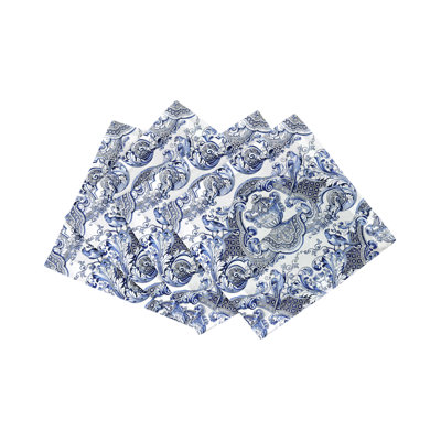Serviettes de table en satin de coton Royal Delft William And Mary