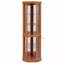 Vitrine de coin lumineuse en chêne foncé-582919049
