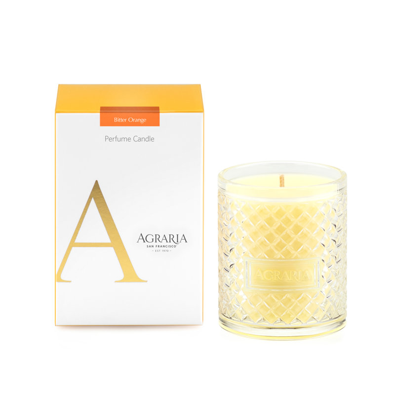 Bitter Orange Scented Soy Candle in Crystal Glass