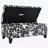 Storage Bench with Floral Patterned Fabric
