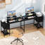 Bureau d'ordinateur en L 59,4 po avec prise de courant-1103699788-1103699789