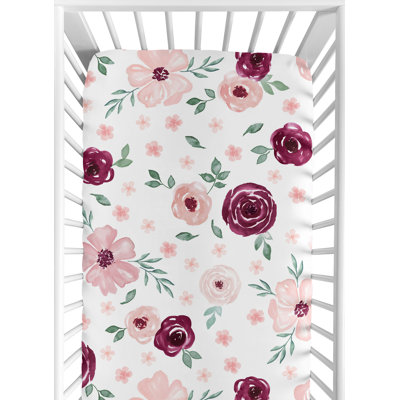 Drap-housse pour lit de bébé aquarelle