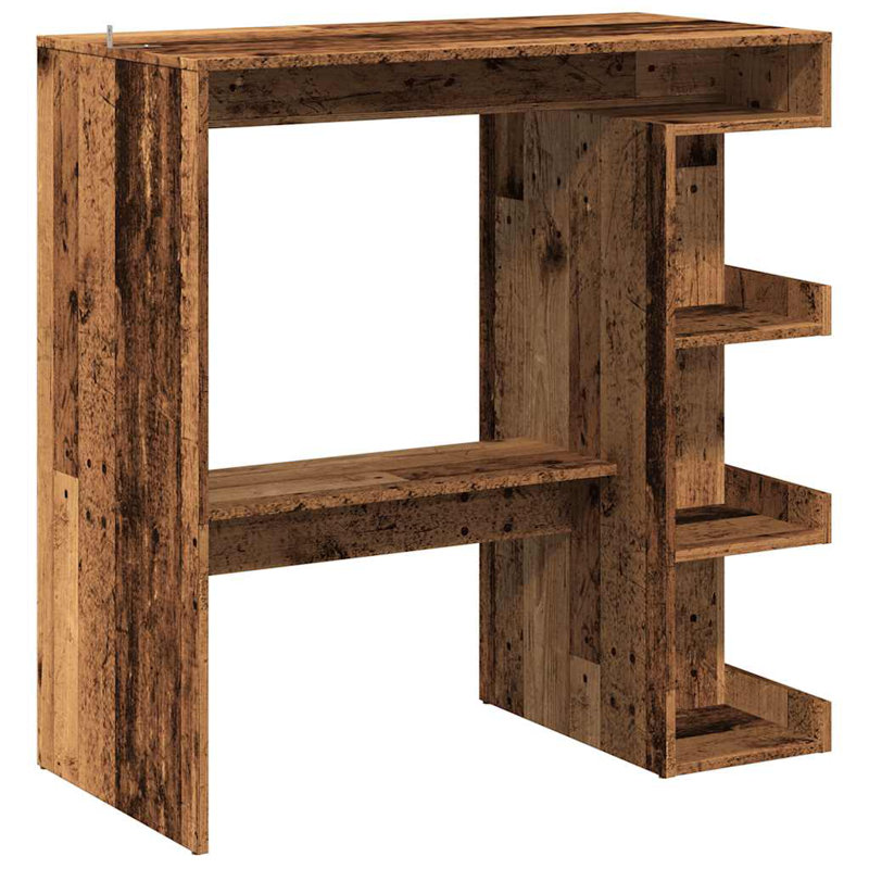 Esstisch Bar Table with Storage Rack 100x48x101.5 cm, Reclaimed Wood