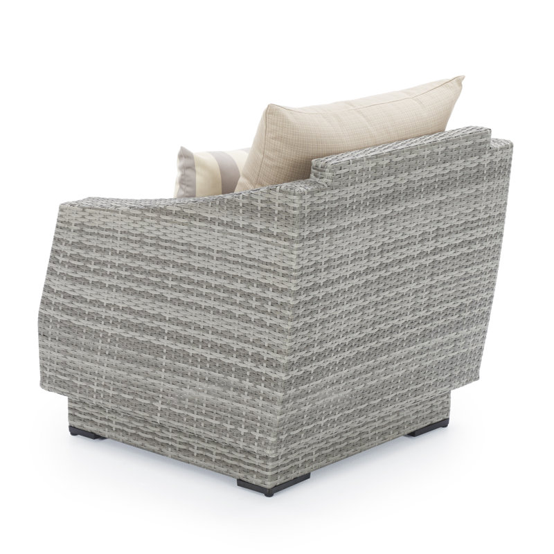 Cannes 5 Piece Club Seating Group with Cushions, Sunset Red