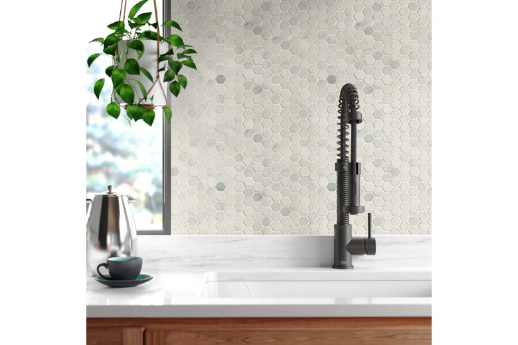 Arabescato Carrara 1" x 1" Marble Honeycomb Mosaic Wall & Floor Tile