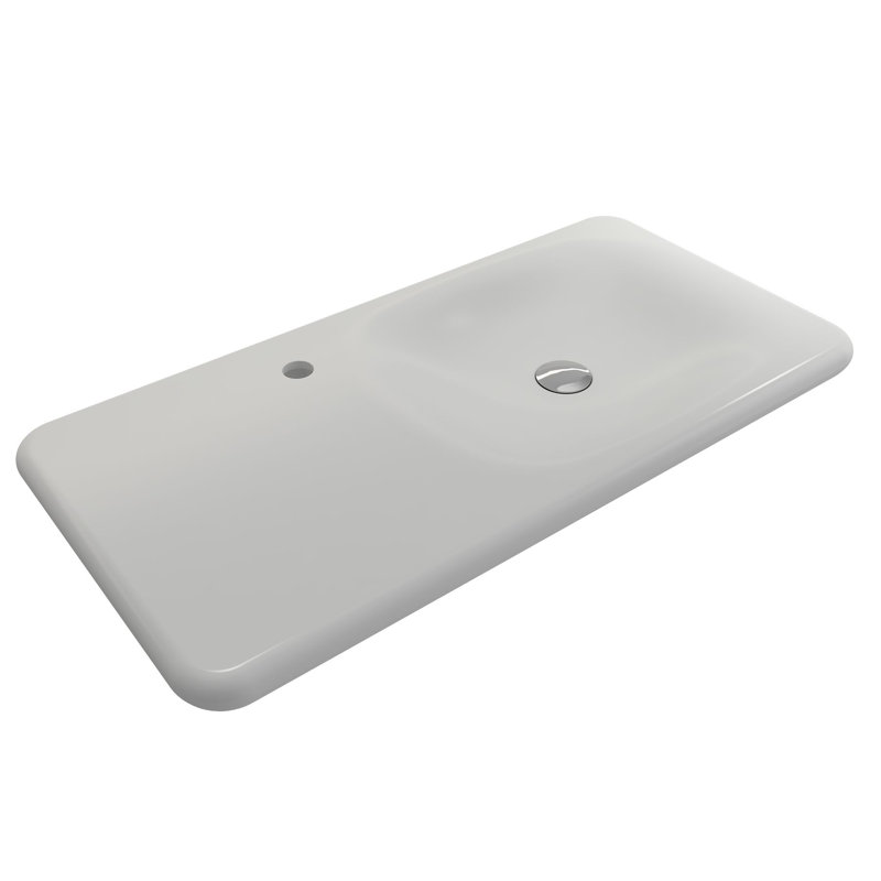 Fenice 35.6'' L Bathroom Sink, Matte White