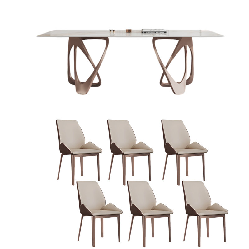 Ensembles de table de salle à manger luxueux et simples., H 29,53 po x L 59,06 po x l 31,5 po