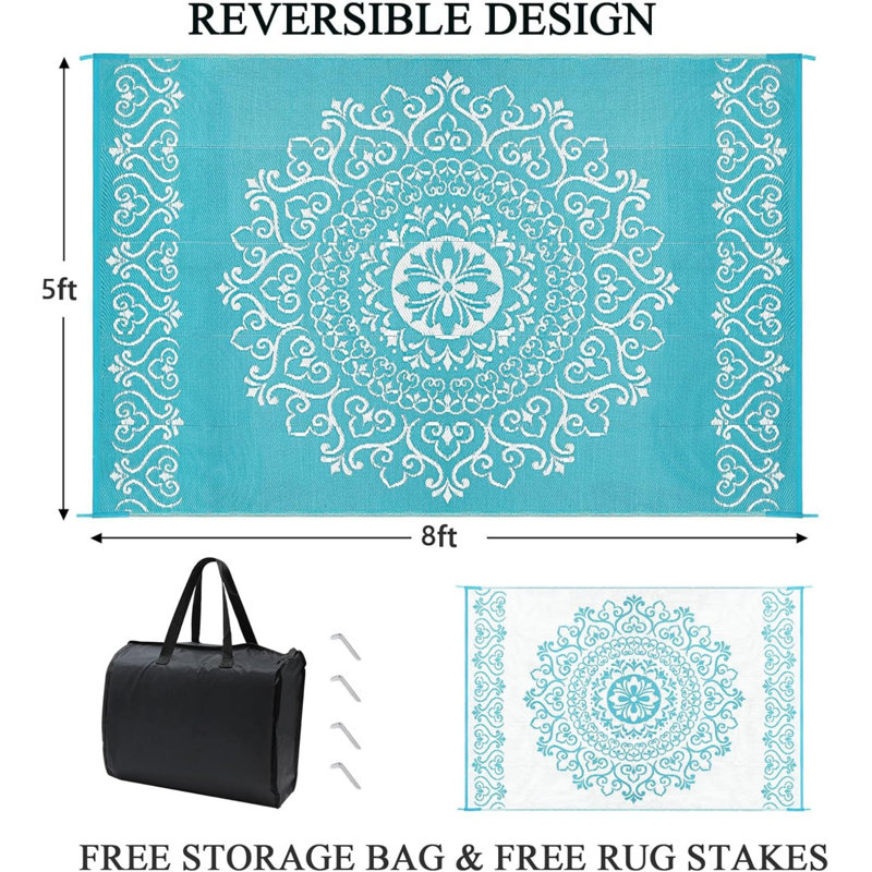 Outdoor Rug, Rectangle 5' x 8'
