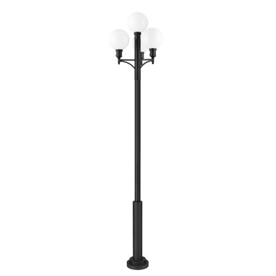 Laurent 1 Light Outdoor Post Mount Fixture in Black