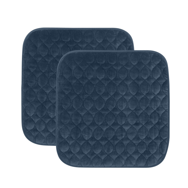 Antimicrobial Waterproof Seat Protectors Polyester Box Cushion Slipcover, Navy Polyester