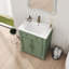 Meuble-lavabo 28 po Mid-Century avec base colonne romaine-1144384002