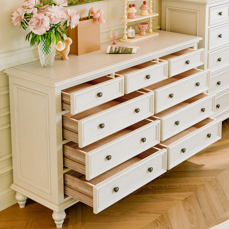 Commode de rangement de style américain rétro, Cream