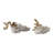 Decorative Object Polyresin Grape Cluster Design With Branches Home Office Bedroom Living Room Decor Set Of 2 - 7", 6" White