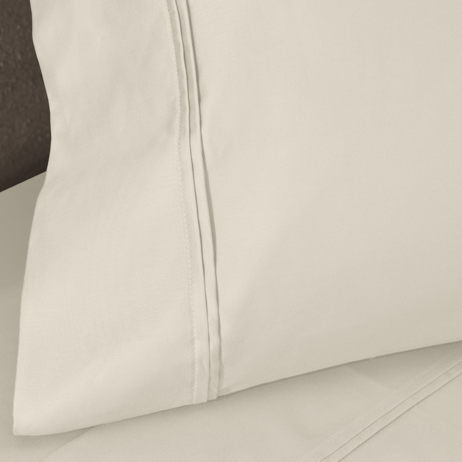Mellark Cotton Pillowcase, Ivory, Standard Pillowcase