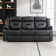 Etherine 80.3'' Wide Modern And Overstuffed Breathable Vegan Leather Manual Reclining Sofa with Pillow Top Arm