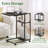 Odika Side Table, Under Seating Table With Rolling Wheels, Integrated Power, Adjustable C-shaped End Table For Home, Living Room, Bedroom (black) - Et-cs-gy-41823
