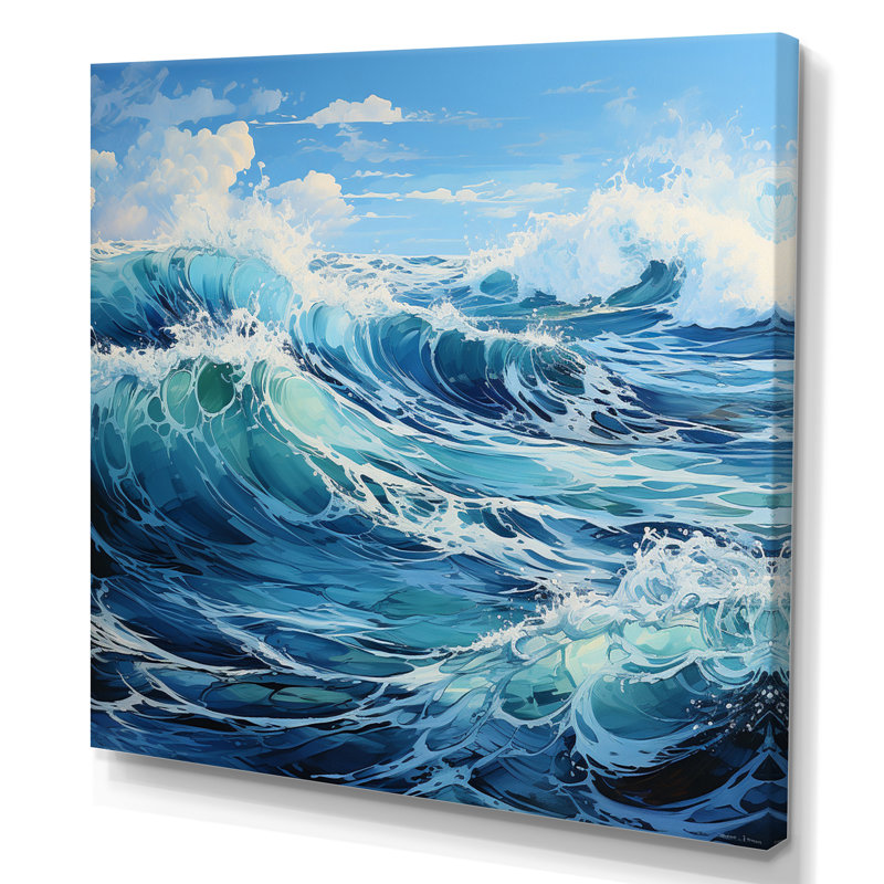 Ocean Sapphire Infinity I - Nautical & Beach Canvas Prints, Toile tendue, H 24 po x l 24 po x P 1 po