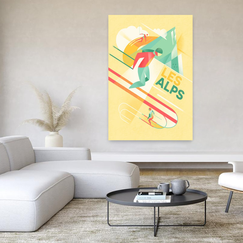 Art contemporain rétro surréel, H 60 po x l 40 po