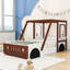 Lit plateforme simple en bois en forme de voiture pour garçons, filles et adolescents