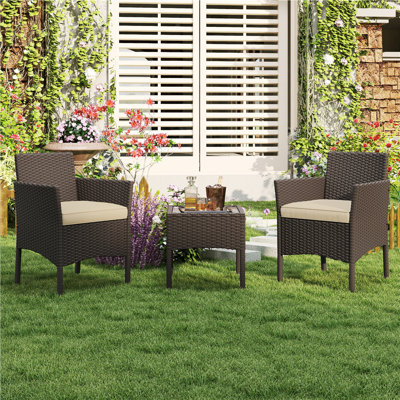 Argonne 2 Seater Rattan Conversation Set