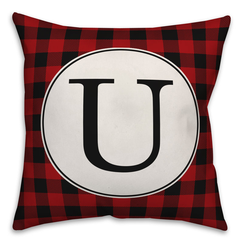 Plaid Throw Pillow, U