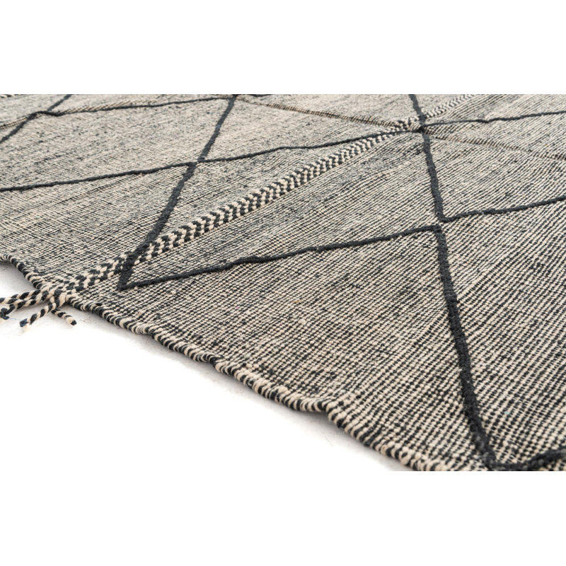 Tapis noir et blanc Noack