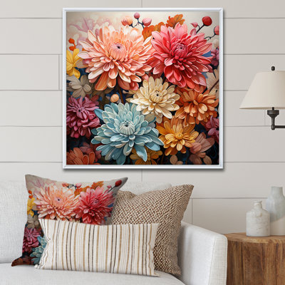 «Soft Elegance Mums Flowers I» sur toile