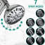 Wall Mount Shower With Stainless Steel Slide, Dual 7-setting Head, - Head Spa System Finish, Drill-