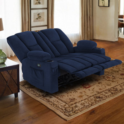 Causeuse électrique inclinable avec chaleur et massage, porte-gobelets, port de charge USB