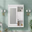 Armoire de salle de bain murale avec miroir, armoire de rangement murale avec 3 tablettes, rangement de salle de bain pour la maison