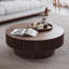 Table basse 31,5 po ronde avec rangement Table d'appoint moderne en placage de bois massif pour salon, chambre à coucher, appartement ou bureau-1231225939-1231373528
