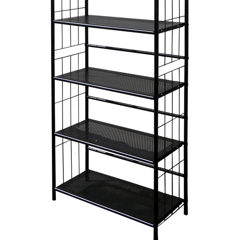 Bibliothèque 64 po en métal de 5 po de haut - Noir - Transformez vos options de rangement