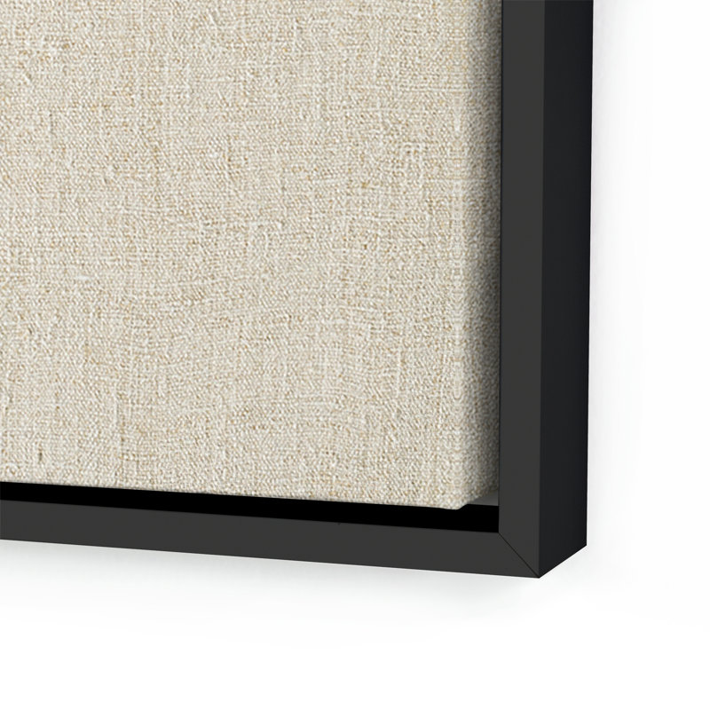 Beige No. 1 Print by Karen Covey, Black Floater Framed, 24" H x 24" W x 2" D