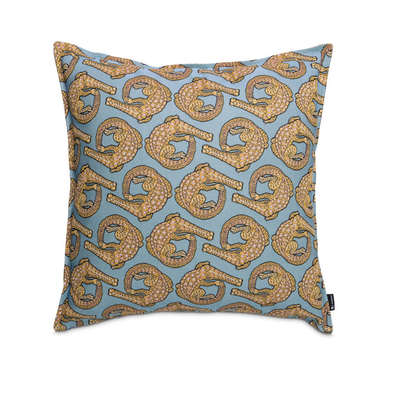 Croco - Jacquard, Persimmon, Square 24"