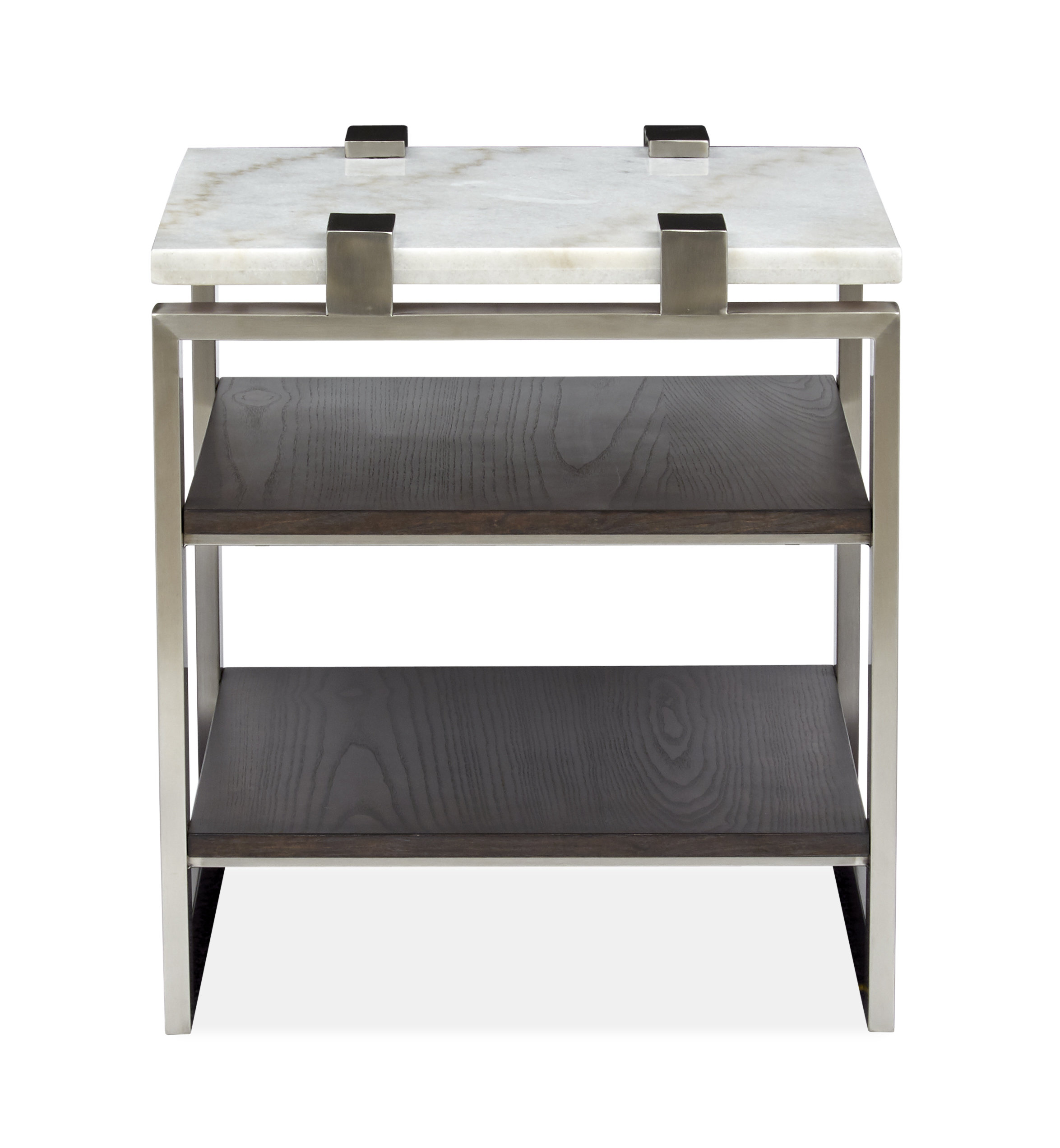 Orren Ellis Anyila Genuine Marble Sled End Table with Storage - Wayfair ...