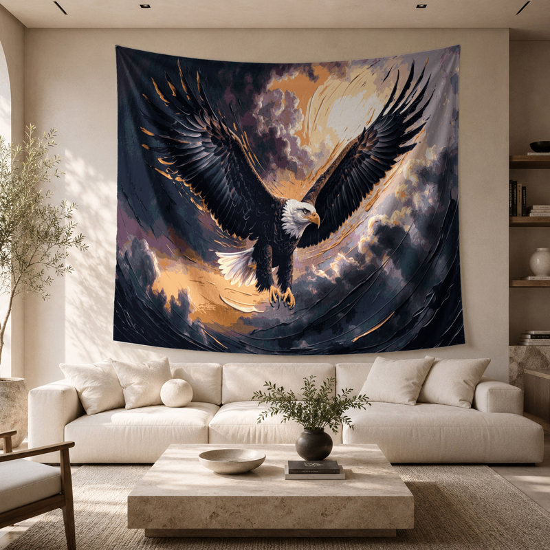 Tapisserie d'oiseaux, 26 po x 36 po