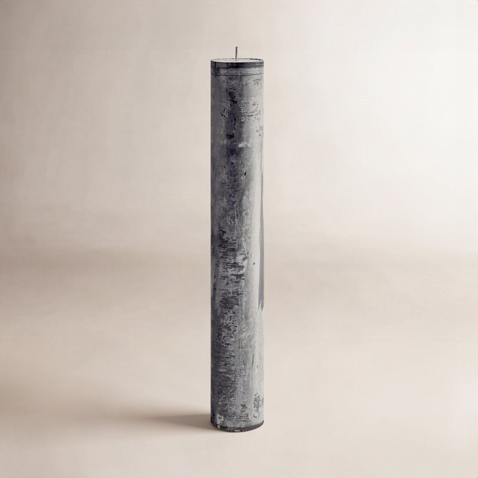 Unscented Pillar Candle, 27.5" H x 4" W x 4" D, Black
