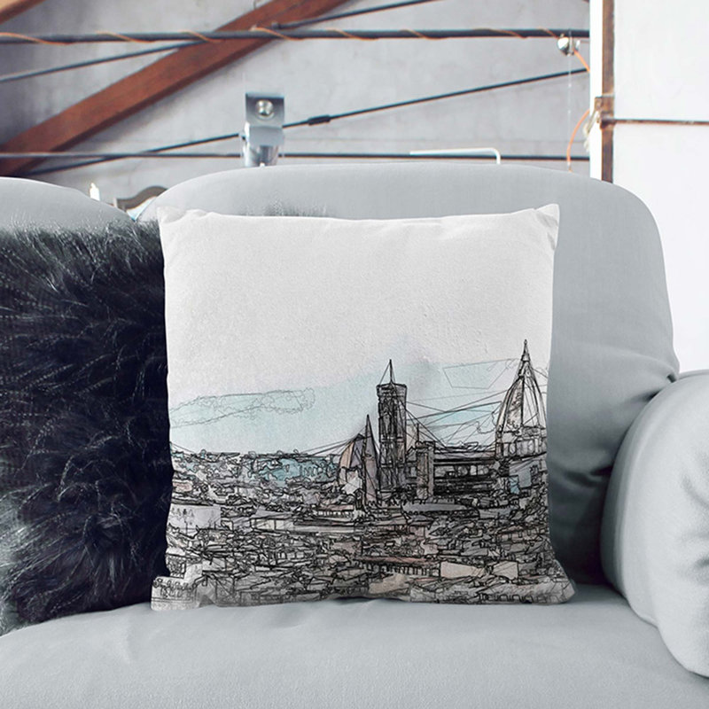 Square Throw Cushion, 55cm H x 55cm W x 20cm D