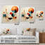 Art mural en acrylique coloré pour le milieu du siècle-572375126