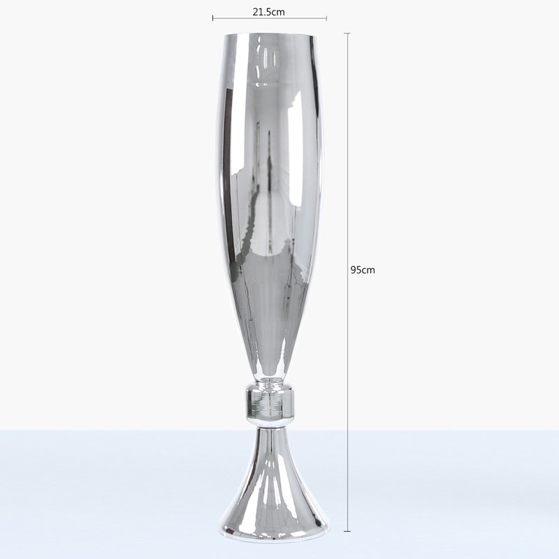 Bowie Glass Floor Vase, 95cm H x 21.5cm W x 21.5cm D